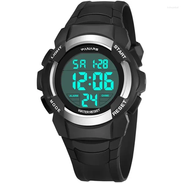 Orologi da polso Orologi elettronici per bambini Cinturino in plastica Sport multifunzionale impermeabile e luminoso per ragazzo e ragazza