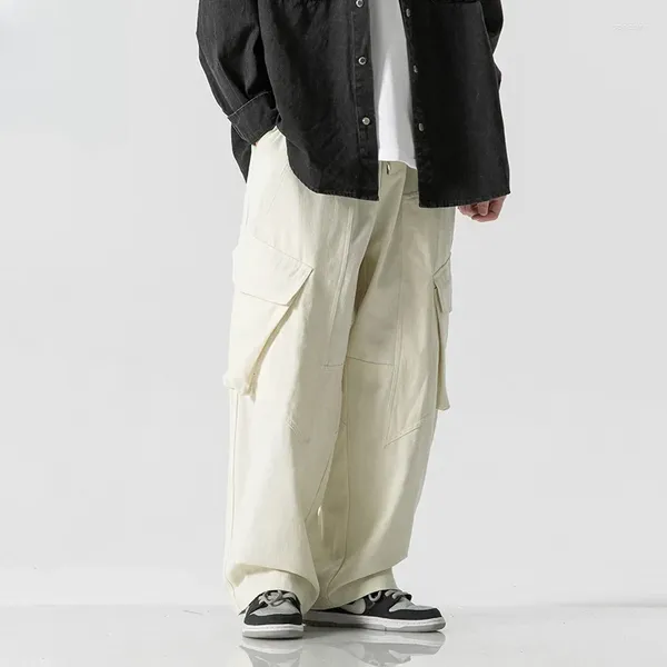 Männer Hosen Männer Freund Harem Hosen Große Tasche Streetwear Mode Lose Beiläufige Breite Bein Baggy Cargo Cityboy Jogger Jogginghose