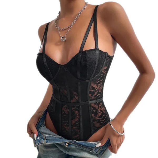 Macacões femininos macacão verão laço playsuit mulheres romper ropa mujer inferior fino sexy macacão mulher roupas macacão macacao feminino clube corpo terno 231202