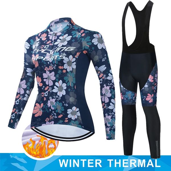 Maglia da ciclismo Set Abbigliamento sportivo Donna Camicetta invernale in pile Bavaglino Abbigliamento estivo Giacca Mtb Camicia professionale Abbigliamento Abbigliamento Squadra 231202