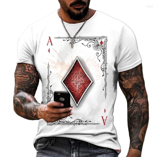 Magliette da uomo Square A Spade Design vintage Bella T-shirt Lycra poliestere di alta qualità Marca Fat Man's Guardaroba