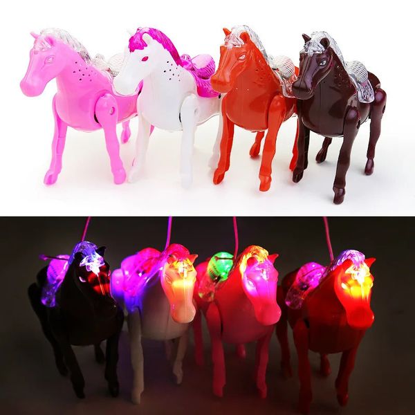 Elétrica RC Animais Pop Venda Música Elétrica Andando Cavalo Brinquedos Pai Filho Interativo LED Luz Brilho Eletrônico Animais de Estimação Brinquedo Como Crianças Presente 231202