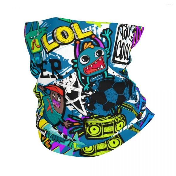 Schals, Grunge-Elemente, Sprühfarbe, Tinte, Elektrogitarre, Fußball, Graffiti-Kunstmuster, Bandana-Halsbedeckung, bedruckter Motocross-Gesichtsschal