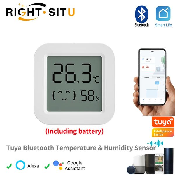 Smart Home Control Tuya Temperatur-Feuchtigkeitssensor Mini-LCD-Digitalanzeige, kompatibel mit Bluetooth APP Remote Thermometer Hygrometer 231202