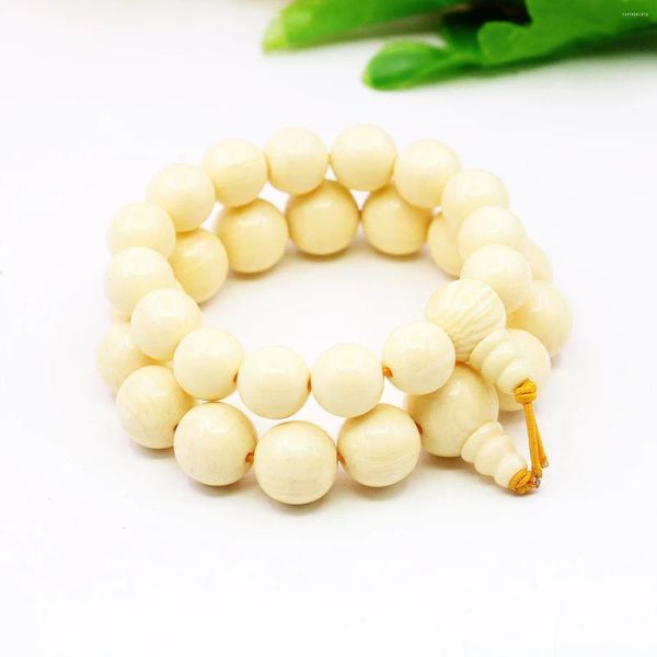 Strand 10/14mm Rotonda Beige Cera D'api Bracciale In Resina Tee Ambra FAI DA TE Anime Creazione di Gioielli Design Donna/uomo regalo Braccialetti Elastici Catena