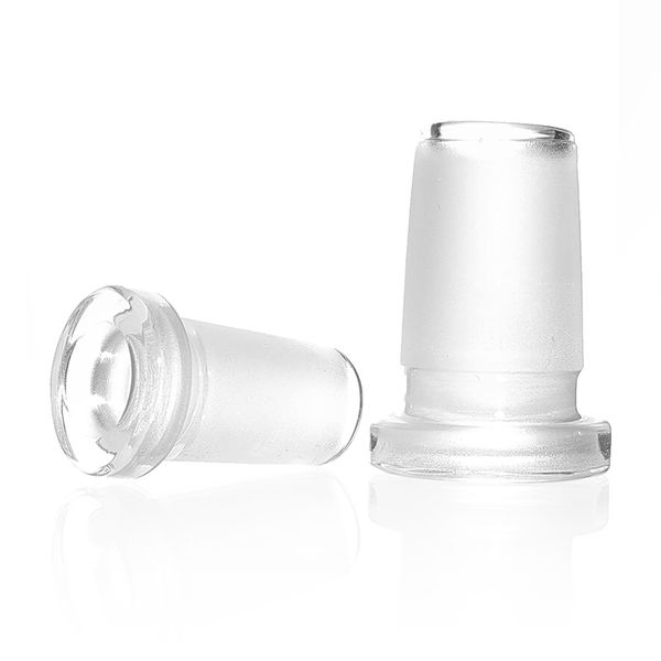 Connettore giunto in vetro Glass su adattatori di vetro Adattatore bong di vetro Adattatore di vetro borosilicato convertito da donne da 18 mm a 14 mm Adattatori per tubi da gass femmina