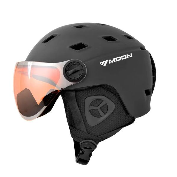 Лыжные шлемы Портативный шлем Снежные очки Защитная шапка для сноуборда Уличное оборудование Спортивная защита головы для мужчин и женщин 231202