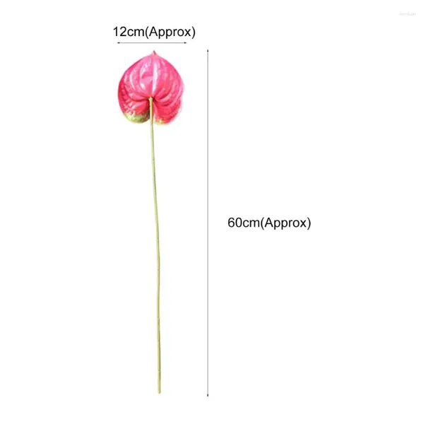 Dekorative Blumen, schöne frische, lichtbeständige, einzelne Zweige, gefälschte Tischdekorationen, falsche Anthurium-Pographie-Requisiten