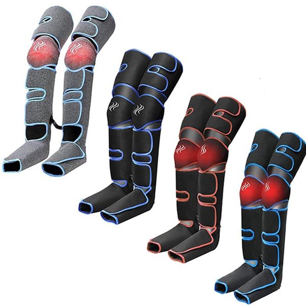 Massaggiatore per piedi Massaggiatore per gambe Compressione dell'aria per la circolazione dei piedi del polpaccio Muscolo della coscia Stivali sequenziali Dispositivo con controller portatile Calore del ginocchio 231202