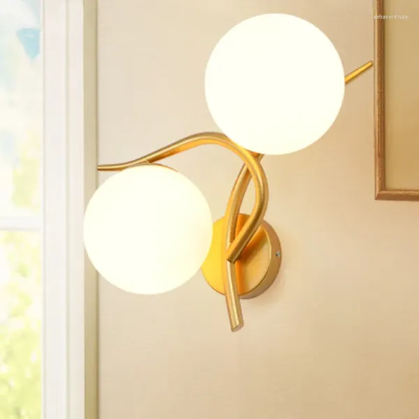 Wandleuchte Moderne LED Hohe Qualität Gold Sprühfarbe Körper für Wohnzimmer Schlafzimmer hängende AC90-260V Beleuchtungskörper