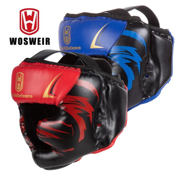 Fahrradhelme WOSWEIR Kickboxhelm Männer Frauen PU Karate Muay Thai Guantes de Boxeo Free Fight MMA Sanda Training Erwachsene Kinderausrüstung 231202