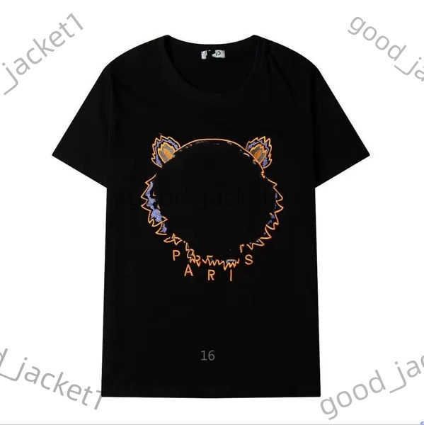 2023 Neues Kenzo-T-Shirt Top-Qualität Designer Kenzo-T-Shirt Mann Damen Sommer Street Apparel Kurzarm Tigerkopf Stickerei Briefdruck Kurzarm 2 FWGX