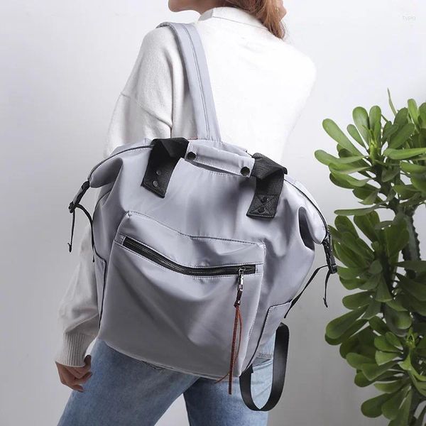 Школьные сумки, повседневная сумка, стильный нейлоновый водонепроницаемый дорожный рюкзак большой емкости для женщин, карман для мобильного телефона в материковом Китае