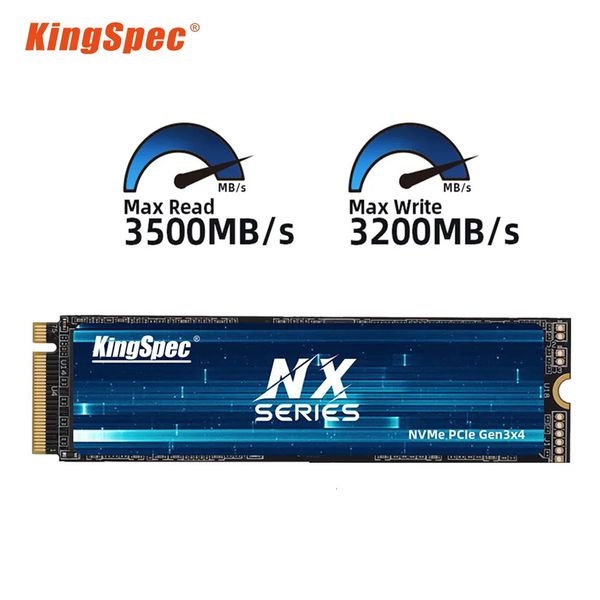 Discos rígidos KingSpec M2 NVMe SSD 512GB 1TB 2TB Drive de estado sólido interno 2280 PCIe Disco de computador para PC Desktop Laptop 231202