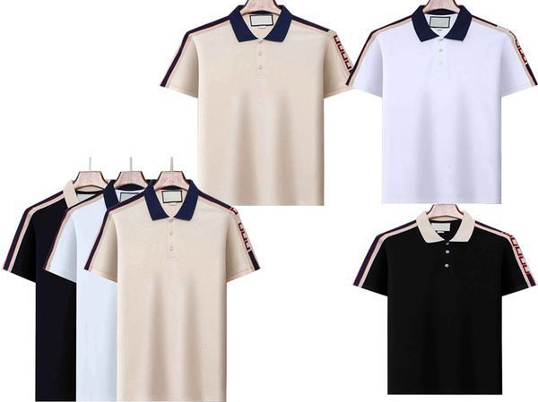 2024 Designer Streifen Poloshirt T-Shirts Schlange Polos Biene Blumen Herren High Street Fashion Pferd Polo Luxus T-Shirt M-4XL