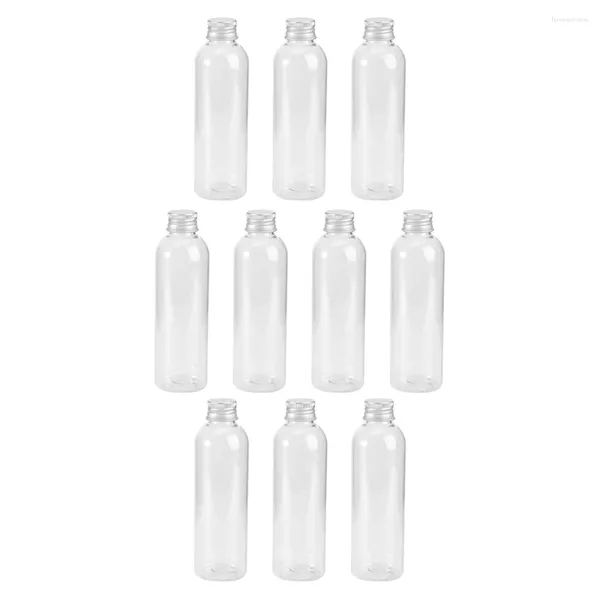 Lagerflaschen 6/8/10 Stück 100 ml Kunststoff Einfache Milchtee-Getränkeflasche PET-Lebensmittelqualität mit Deckel