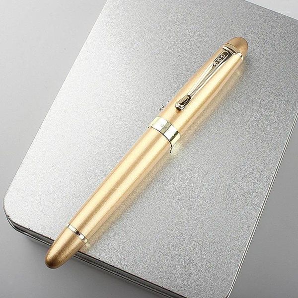 Penna roller Jinhao da 0,7 mm punta media inchiostro nero argento oro metallo regalo penne a sfera forniture per ufficio