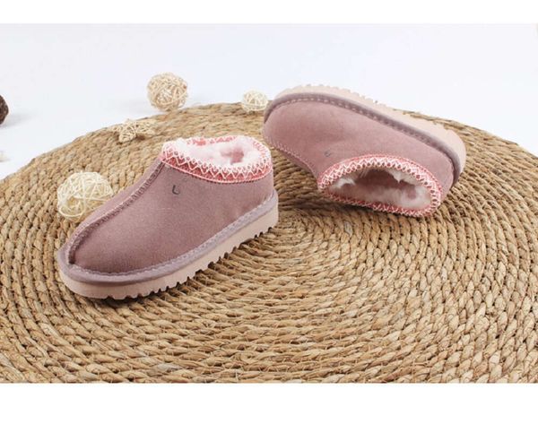 Uggskid-Hausschuhe für Kinder, Kleinkinder, Tazz-Babyschuhe, Kastanienfell-Slides, Schaffell-Lammfell, klassische Ultra-Mini-Stiefel, Winter-Pantoletten, Slip-on-Wolle, kleine, große UGGsity-Stiefel