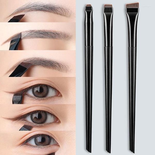 Pennelli per trucco Lama Pennello per contorno sopracciglia Eyeliner 3 pezzi/set Strumento cosmetico portatile per donna con piccola fodera angolata