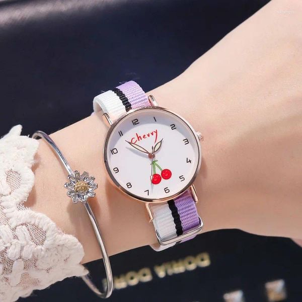 Orologi da polso Moda Semplici Orologi da donna Bracciali al quarzo di lusso Quadrante in acciaio inossidabile Bracciale casual Orologio da donna Cintura in tessuto per ragazza