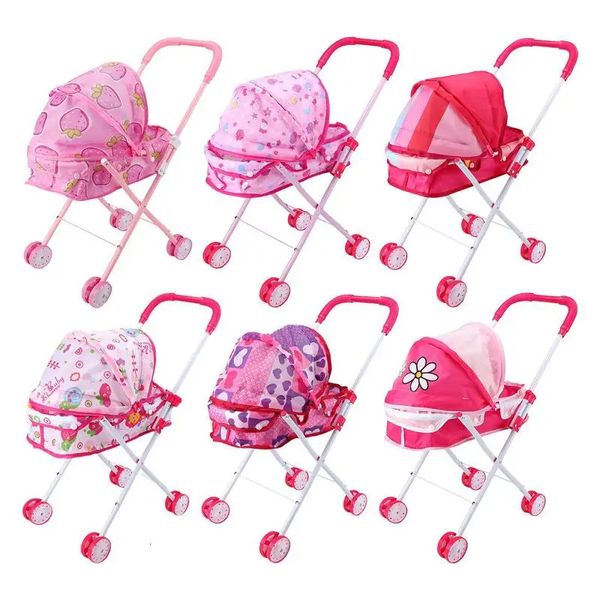 Accessori per la casa delle bambole Passeggino per bambole di simulazione Passeggino leggero Giocattoli per bambole Carretto per bambini sicuro Giocattolo per l'asilo nido Accessori per bambole Bambole giocattolo 231202