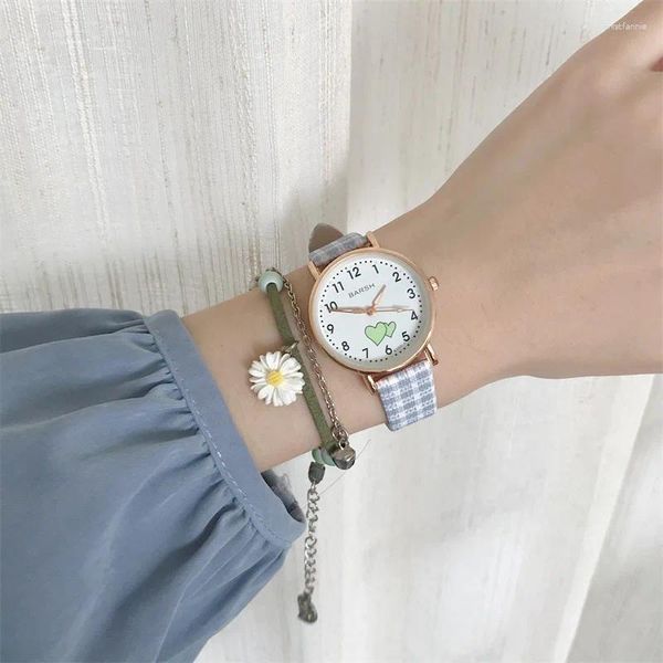 Orologi da polso Orologi da polso semplici alla moda per donna Donna Cintura in tessuto casual Studenti Orologio al quarzo per bambini Orologio femminile Regalo per le vacanze