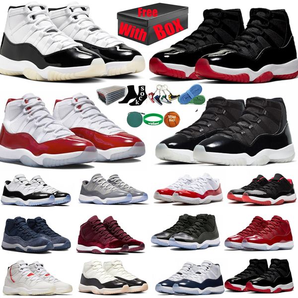 11 Scarpe da basket per uomo donna 11S Cherry Cool Cement Grey Concord Bred Gamma Blue Midnight Navy Gratitude Space Jam oliva Anniversary Scarpe da ginnastica sportive Sneakers