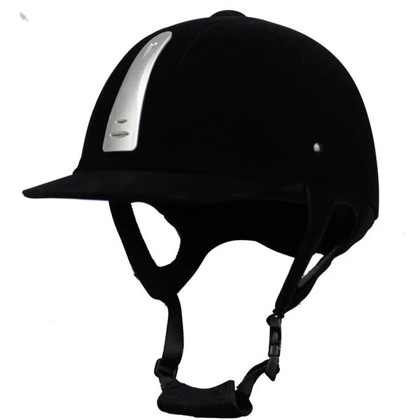 Шлемы для верховой езды Конный шлем Унисекс Классический бархатный шлем для верховой езды Оборудование для верховой езды Велосипедный шлем Защитная крышка 54-62 см Регулируемая 231202