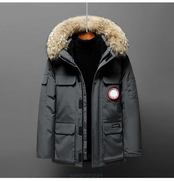 Xo53 Parkas Jacke Damen und Herren Mittellang Winter New Canadian Style Overcame Lovers' Arbeitskleidung Dicke Gänsedaunen S--4XL