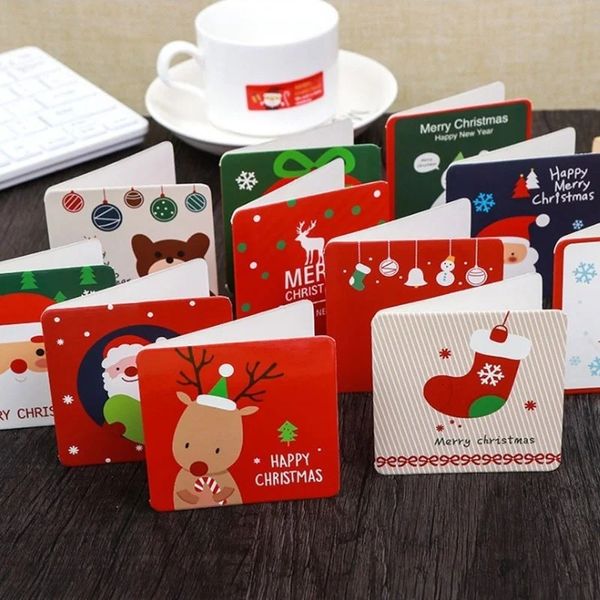 Grußkarten, 24 Stück, Weihnachtskarte für Kinder, Mini-Segen-Umschlag, Jahrespostkarte, Geschenk, Weihnachtsfeier, 231202