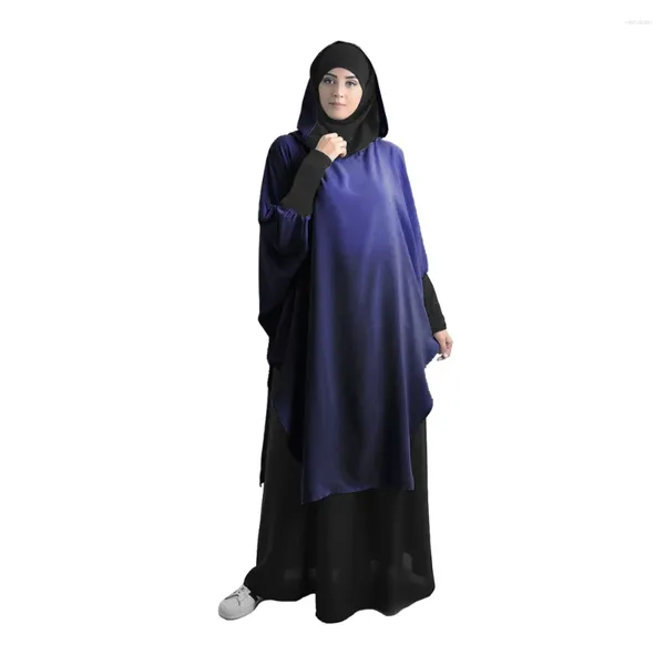 Abbigliamento etnico Pianura One Piece Preghiera Khimar Indumento Abito Abito Donne musulmane Con cappuccio Abaya Hijab Abiti islamici Ramadan Djellaba