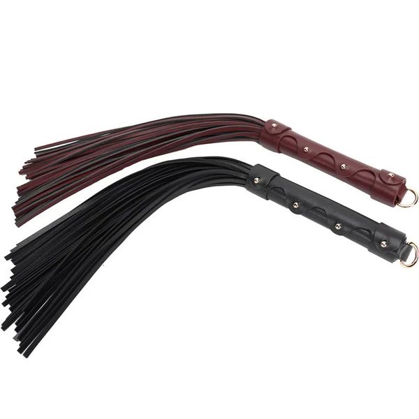 Kusurlu Mahsuller 52cm PU Deri At Kırbaç El Yapımı Süet Flogger Bull Whip Bitki Binicilik Kırbaç 231202