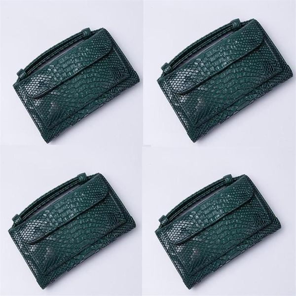 Portafogli Portafoglio da donna di lusso stile Arabia Saudita modello coccodrillo portamonete multifunzione porta carte pochette lunga borsa verde201B