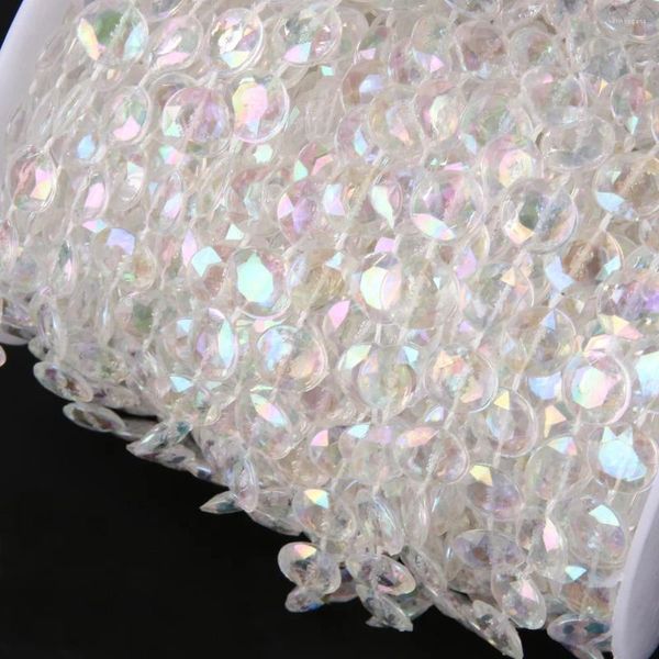 Lustre de cristal para corda transparente 30m 9 cortinas acrílicas contas de plástico decoração de casa