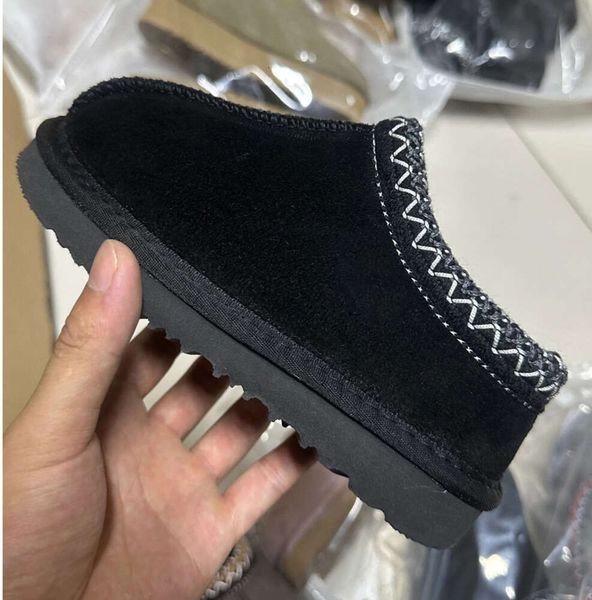 Ug G Çocuklar Toddler Tasman Uggskid Terlik Tazz Bebek Boot Kestane Kürk Slaytlar Koyun Dinini Shearling Klasik Ultra Erkek Kızlar Mini Önyükleme Kış Hardal Tohum Katırları Yün