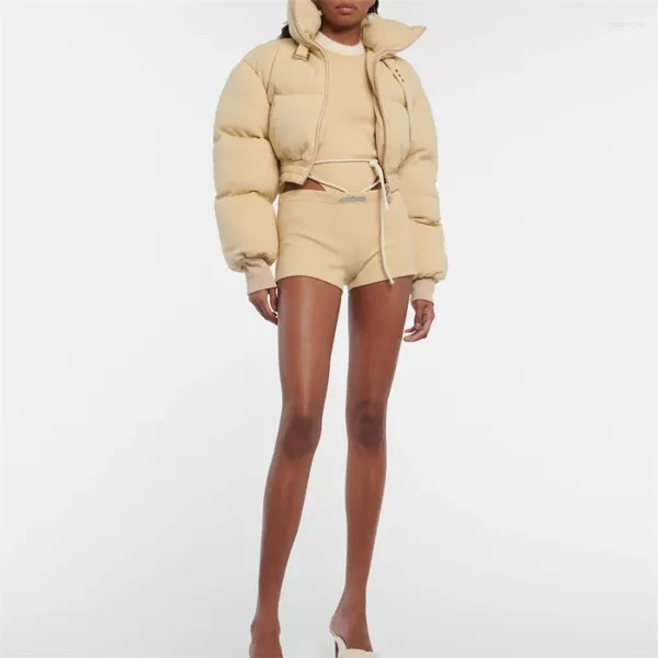 Mulheres Trench Coats Mulheres Jaqueta de Inverno 2023 Moda Coreana Algodão Manga Longa Senhoras Tops Engrossado Quente Fofo Casaco Y2K Roupas