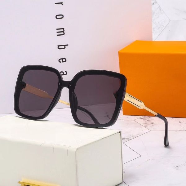 2024 Роскошные дизайнерские солнцезащитные очки, женские квадратные солнцезащитные очки с коробкой, летние пляжные уличные фото, большие оттенки