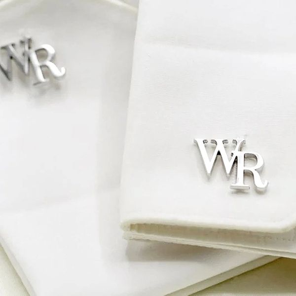 Colares de pingente personalizados abotoaduras para homens nome personalizado carta de aço inoxidável jóias camisa botão de casamento homem presentes 231202