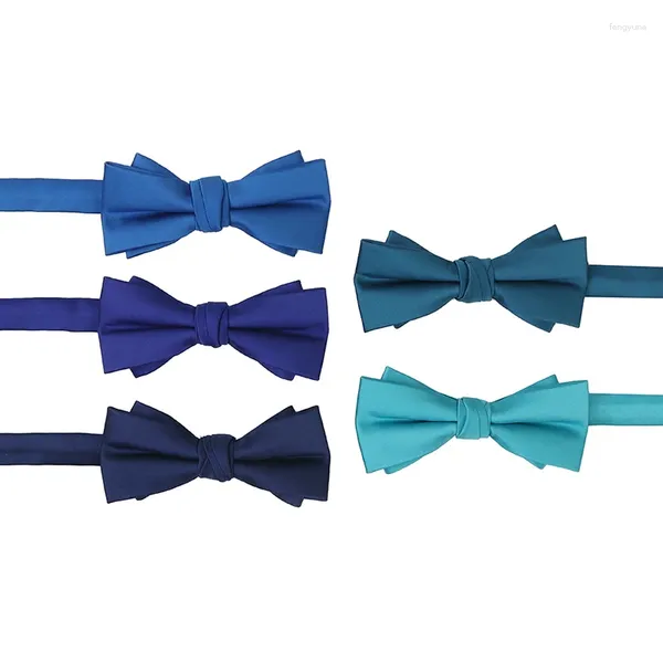 Papillon Tailor Smith Serie Blu Cravatta in poliestere da uomo Business Fashion Sposo Uomo Papillon da matrimonio Accessorio regalo