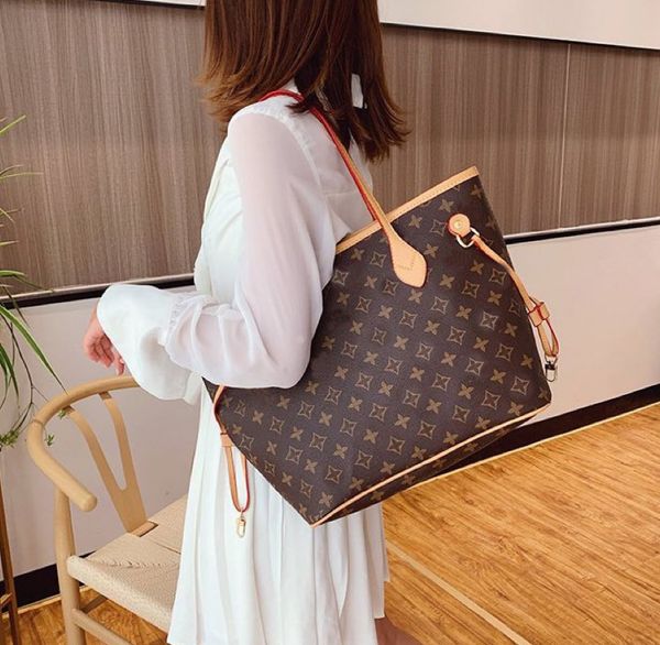 Kadın Çanta Tasarımcı Çanta Moda Messenger Çantası Omuz Crossbody Bag Büyük Kapasiteli Ekose Alışveriş Çantası 2 Parçalı Fabrika Outlet