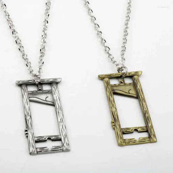 Colares Pingente Guilhotina Colar Faca Interruptor Gótico Rock Machado Po Frame Acessórios Modern StylishNecklace