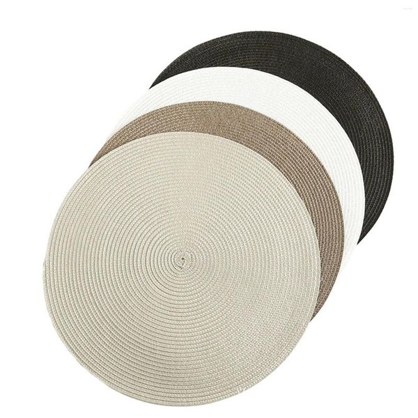 Tapetes de mesa 4pcs Isolamento Copo Pad Mat Algodão Malha Bebida Pote Titular Circular Tigela de Cozinha Resistente ao Calor Fornecimento de Casa