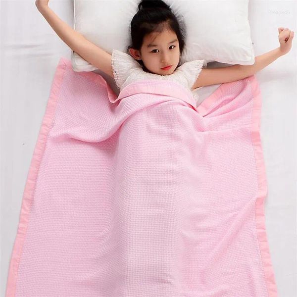 Decken Super Atmungsaktive Bambusfaser Babydecke Einfarbig Sommer Kühle Kinder Kinder Schlafen Für Bett Rosa Blau