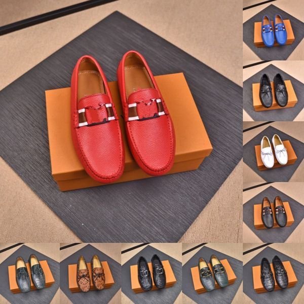 15Model 2024 Erkek Ayakkabı Lüks Marka Moccasin Deri Sıradan Sürüş Oxfords Ayakkabı Erkekler Tasarımcı Mokasenler Moccasins İtalyan ayakkabıları Erkekler için Boyut 38-46