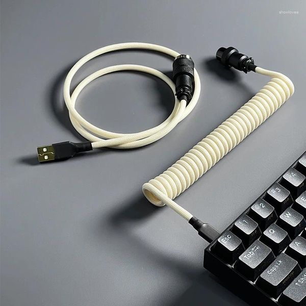 Компьютерные кабели, белый цвет, соответствующий типу C, авиационный разъем, кабель для передачи данных, черный и мини-микро-USB, специальное механическое зарядное устройство для клавиатуры