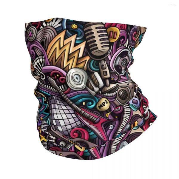 Accanlar müzik sorunsuz desen bandana boyun örtüsü motosiklet kulübü grafiti sanat yüz maskesi balaclava bisiklet bisiklet unisex nefes alabilir