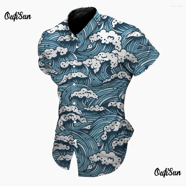 Männer Casual Hemden Hemd 3d Druck Mode Party Hawaiian Mann Streetwear Übergroßen Einfache Für Tops Männer Kleidung