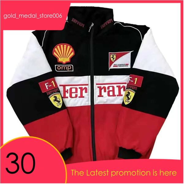 Af1 Mens Racing F1 Retro American Jacket Ciclismo Moto Baseball Outdoor Abito in cotone Autunno e inverno Af1 Shoe F1 Jacket 803