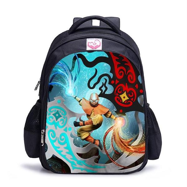 Mochila 16 Polegada Avatar O Último Mestre do Ar Crianças Meninos Meninas Escola Ombro Sacos Diariamente Adolescente Estudante Faculdade Mochila328M