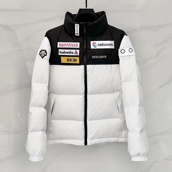 Descente pato branco para baixo dos homens preto puffer jaqueta para baixo parkas roupas acolchoadas casacos de qualidade manter quente outerwear proteção contra o frio maisons para baixo casaco M877